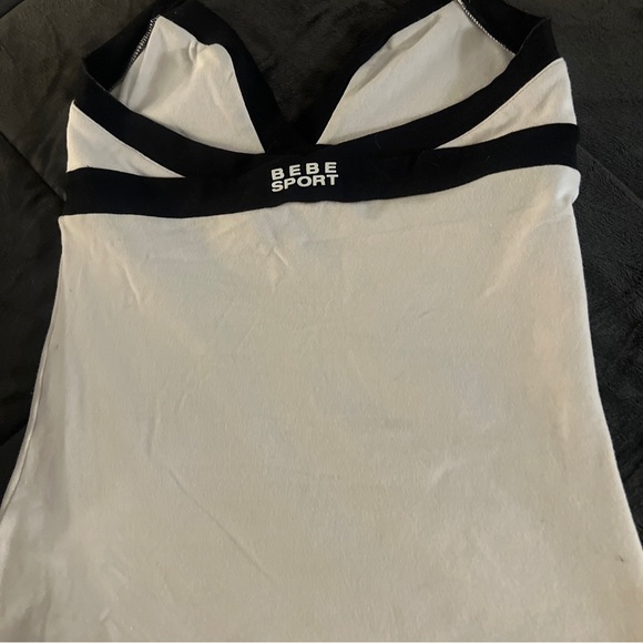 Bebe sport Xs white tank halter - Picture 2 of 3